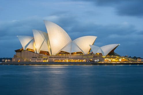 <span class="caption">Sydney Opera House.</span> <span class="attribution"><a class="link " href="https://www.shutterstock.com/image-photo/sydney-opera-house-australia-circa-2012-208027015" rel="nofollow noopener" target="_blank" data-ylk="slk:Korawee/Shutterstock;elm:context_link;itc:0;sec:content-canvas">Korawee/Shutterstock</a></span>