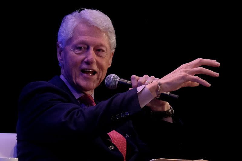 FILE PHOTO: The Clintons attend a meeting of the Clinton Global Initiative (CGI) Action Network in San Juan