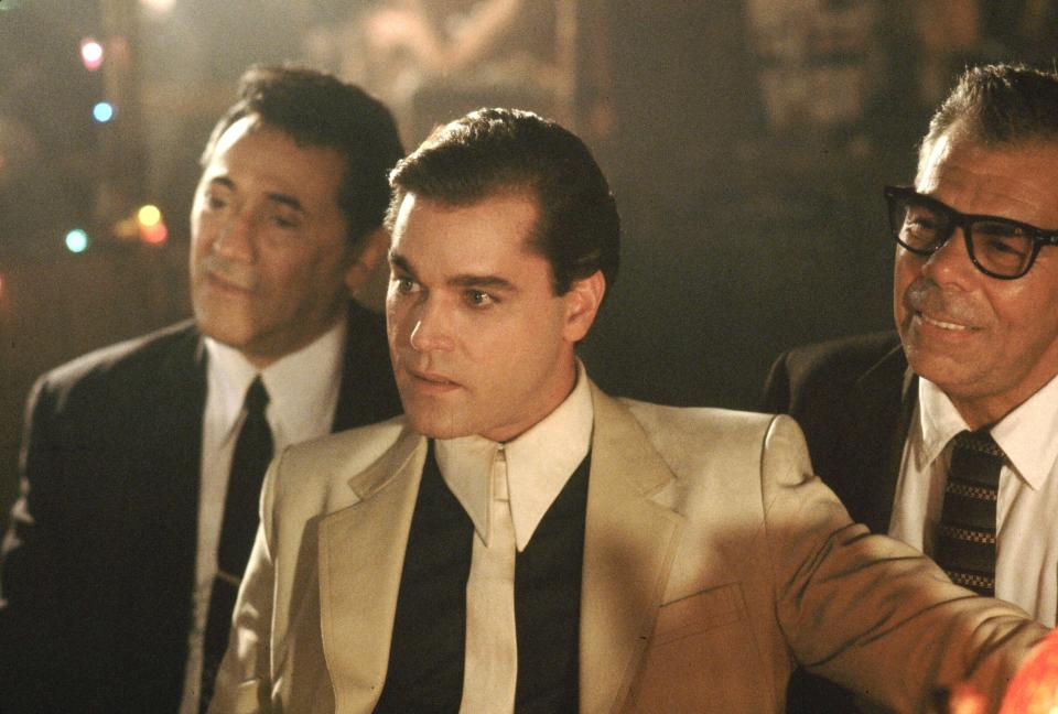 RELEASE DATE: September 19, 1990  MOVIE TITLE: Goodfellas   STUDIO: CBS   DIRECTOR: Martin Scorsese  PLOT: The story of Irish-Italian American, Henry Hill, and how he lives day-to-day life as a member of the Mafia. Based on a true story, the plot revolves around Henry and his two unstable friends Jimmy and Tommy as they gradually climb the ladder from petty crime to violent murders.   PICTURED: RAY LIOTTA as Henry Hill.   (Credit Image: © Warner Bros. Pictures/Entertainment Pictures/ZUMAPRESS.com)