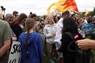Swedish teen climate activist Thunberg and environmental advocates rally near the White House in Washington