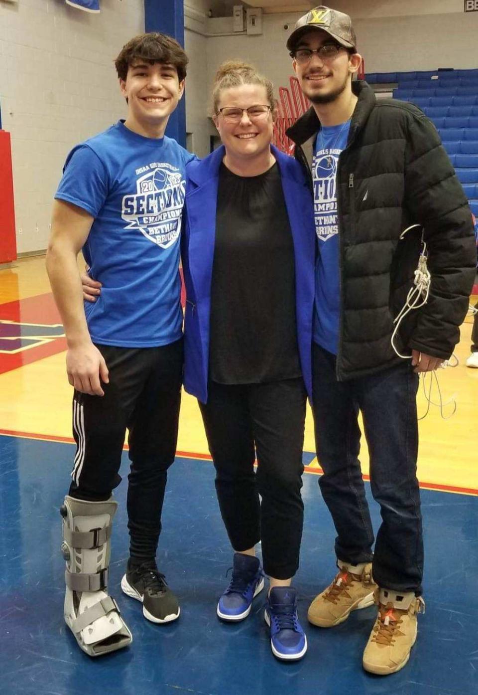 Krysten Parson poses for a photo with her nephews Zane and Isaiah.