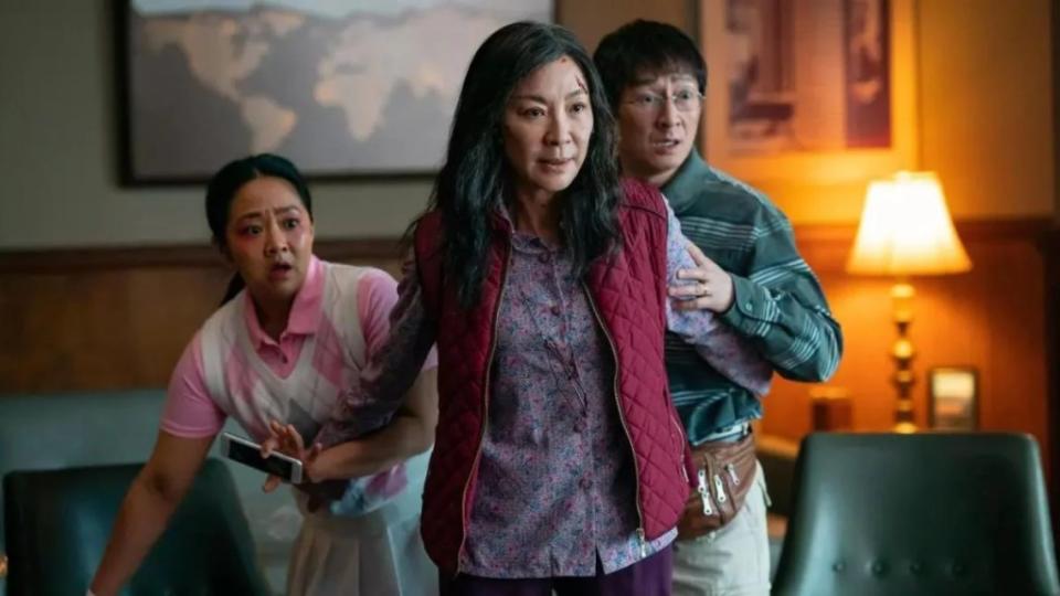 Michelle Yeoh as Evelyn Wang in “Everything Everywhere All at Once” (Photo credit: A24)