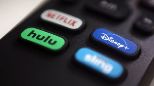 Remote with Hulu and Disney+ buttons