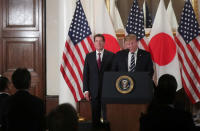 U.S. President Donald Trump attends a Japanese business leaders event in Tokyo, Japan May 25, 2019. REUTERS/Jonathan Ernst