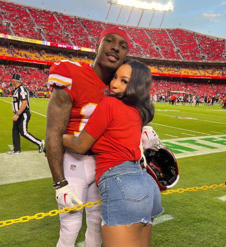 <p>Chariah Gordon Instagram</p> Mecole Hardman Jr. and Chariah Gordon