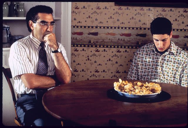 <p>Universal</p> Eugene Levy and Jason Biggs in 1999's "American Pie"