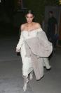 <p>Kim kept the white looks coming with a knitted dress and snakeskin boot combo.<br><i>[Photo: FameFlynet]</i> </p>