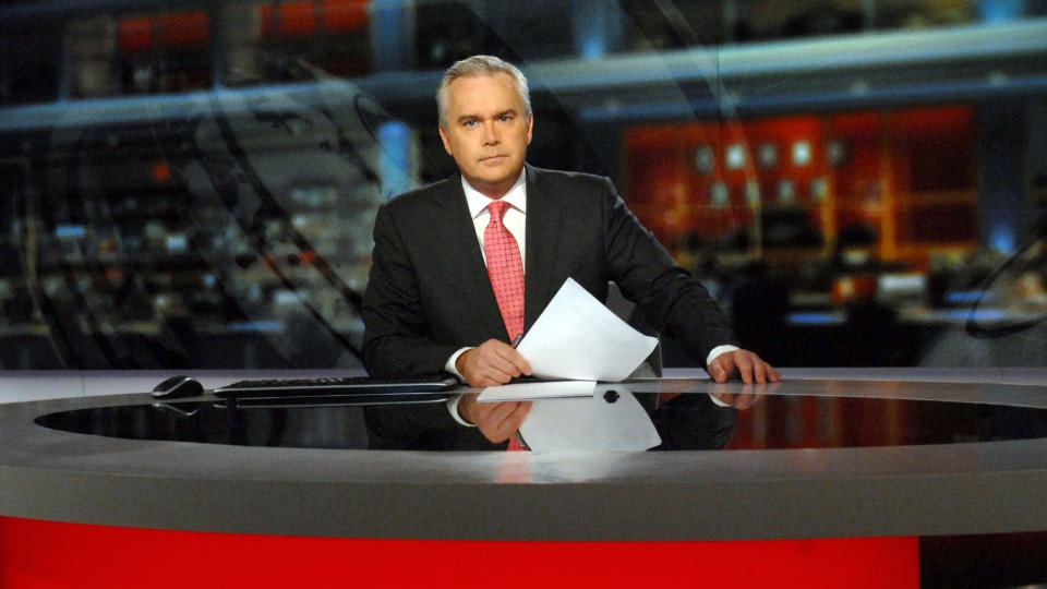 Huw Edwards has anchored the BBC's flagship 10pm news broadcast since 2003. (Jeff Overs/BBC News & Current Affairs via Getty Images)