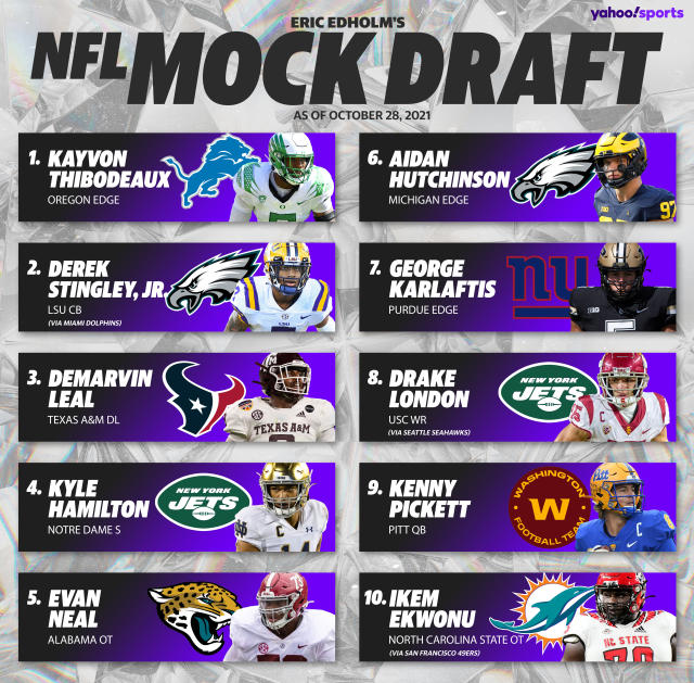 yahoo mock draft 2022