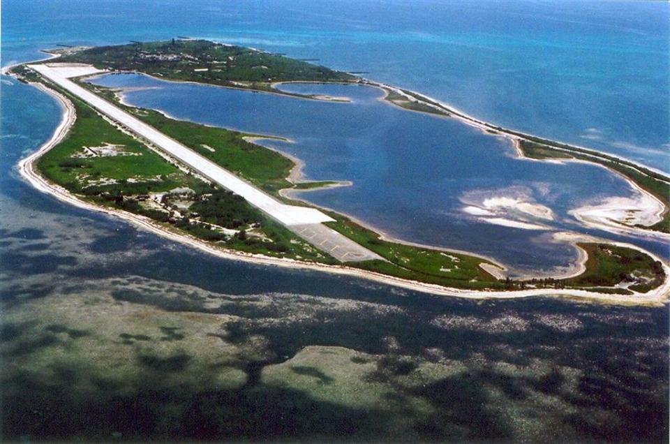 東沙島。（海巡署資料照片）