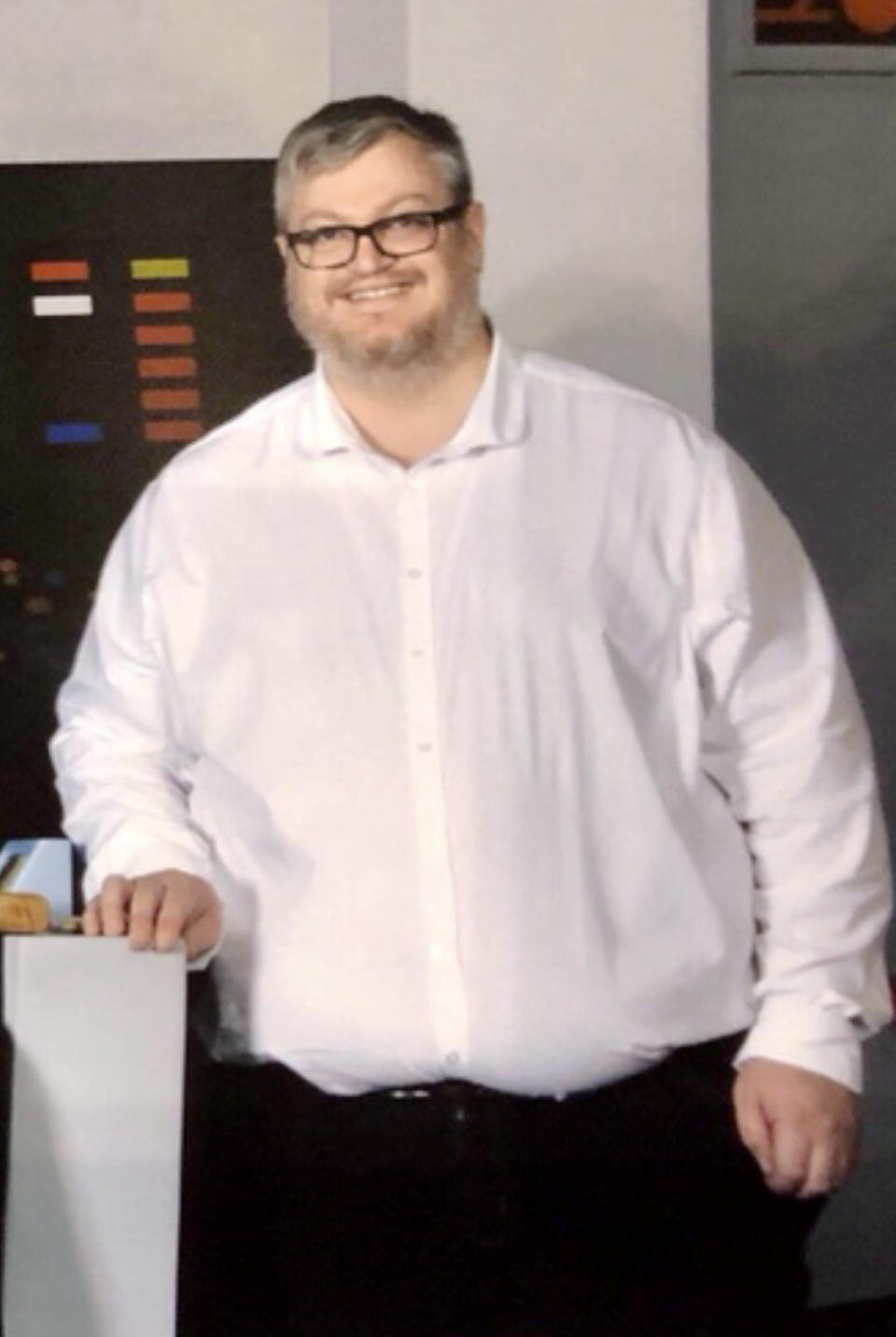 Martin Hannis before his weight loss. (SWNS)