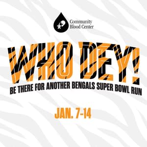 Community Blood Center offering chance to win Bengals playoff tickets