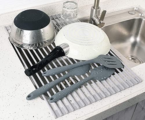 Surpahs Over-The-Sink Silicone Foldable Dish Drying Rack