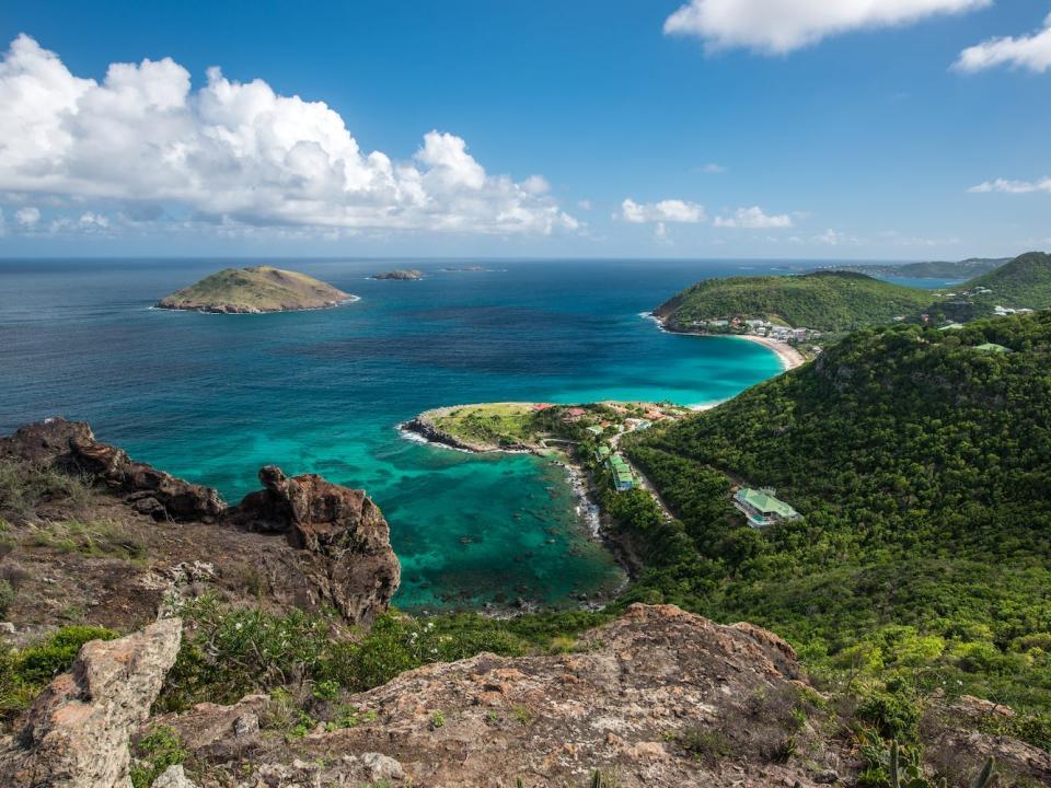 A view of the coast of the island of St. Barts.