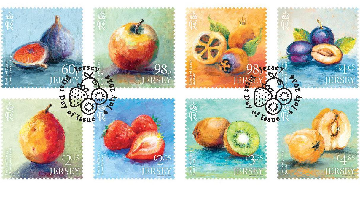Fruit stamps Jersey Post