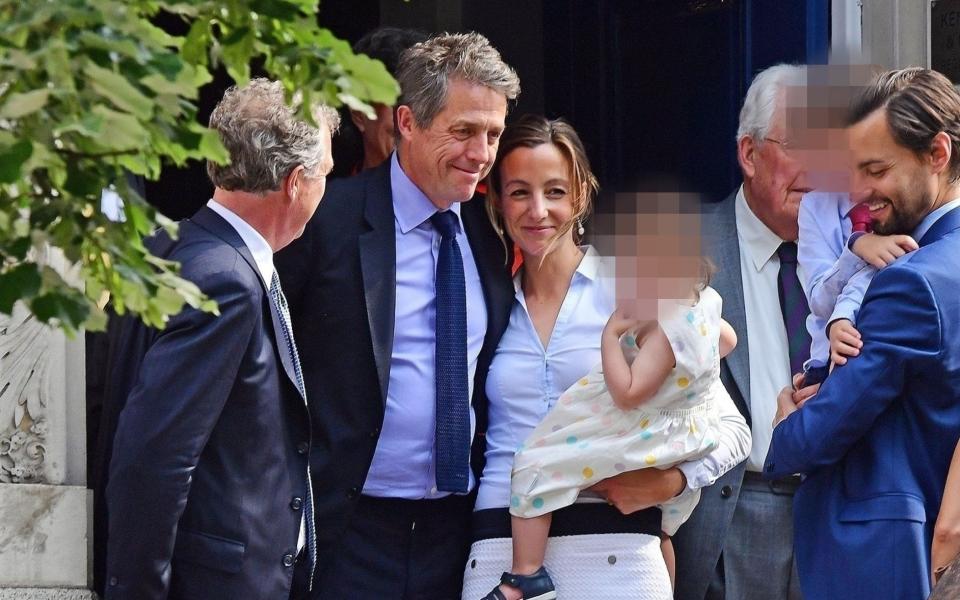 Hugh Grant married Swedish retail director Anna Eberstein in London - DASA