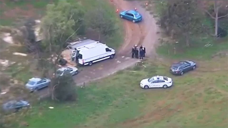 Officers have confirmed there were three men on the property when they arrived. Photo: 7 News