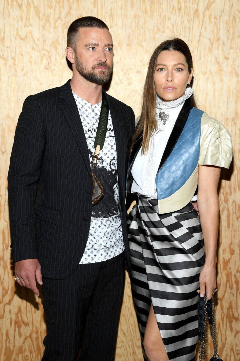 Justin Timberlake and Jessica Biel attend a fashion show in France in October. (Photo: Pascal Le Segretain via Getty Images)