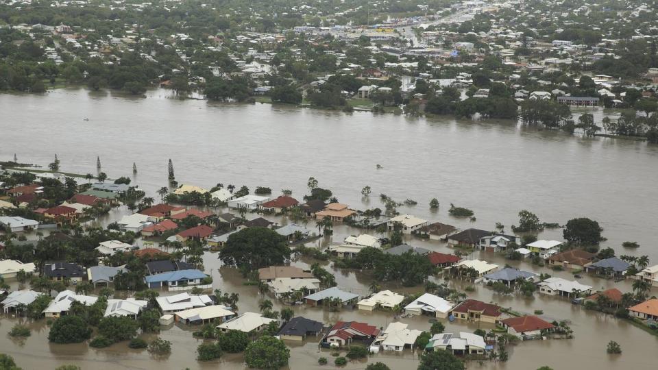 Hundreds remain in evacuation centres across Townsville as they wait for floodwaters to recede. Source: AAP