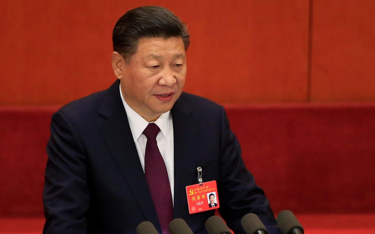 Chinese President Xi Jinping speaks during the opening of the 19th National Congress of the Communist Party of China at the Great Hall of the People in Beijing - REUTERS