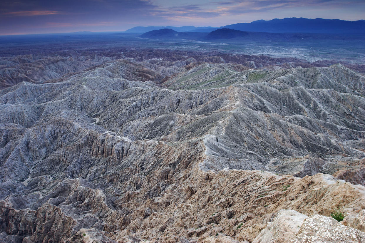 Anza Borrego State Park badlands in the morning, California.