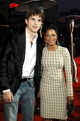 Ashton Kutcher and Judith Scott at the Hollywood premiere of Columbia Pictures' Guess Who