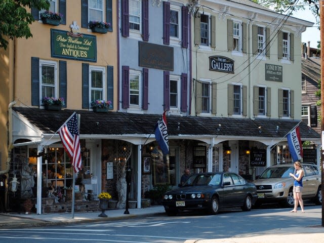 Shops in Lambertville in Hunterdon County.