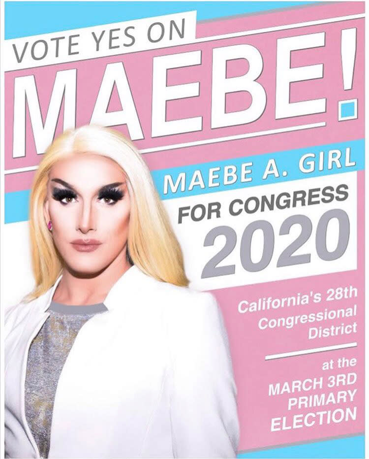 Maebe A. Girl's poster for her House campaign.