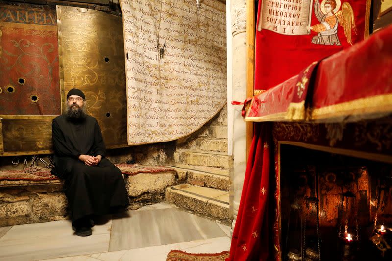 Nativity Church reopens as Palestinians ease coronavirus restrictions, in Bethlehem