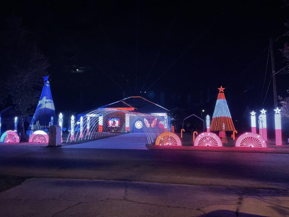 David Price of Lynn Haven transforms his home into a Christmas light show each year that features more than 100,000 lights. This year's theme is patriotic.