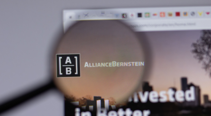 AllianceBernstein (AB) company logo icon on website, Illustrative Editorial