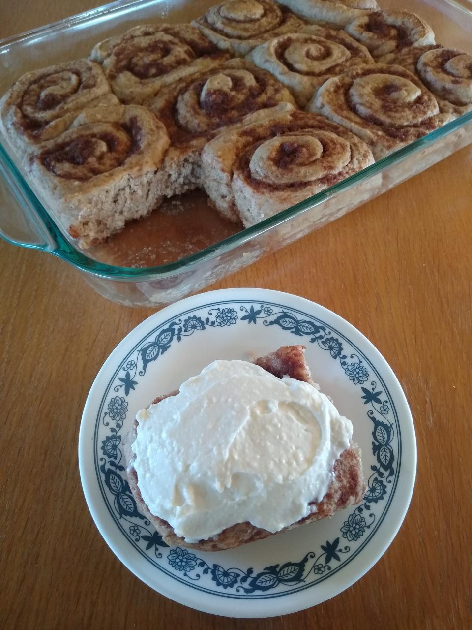 Cinnamon rolls with cream cheese frosting always leave your house with that perfect holiday smell. This month, try them vegan-style.