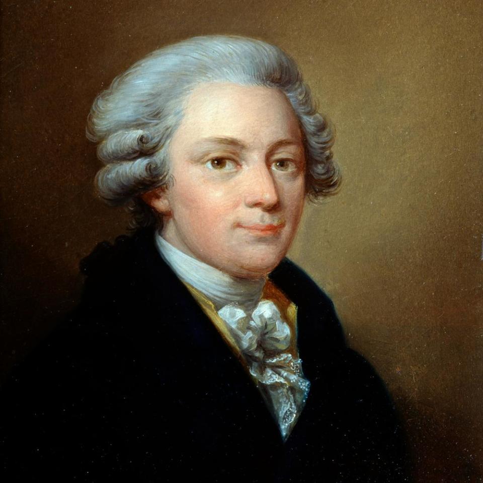 Portrait of Wolfgang Amadeus Mozart, c1783, by Jozef Grassi.
