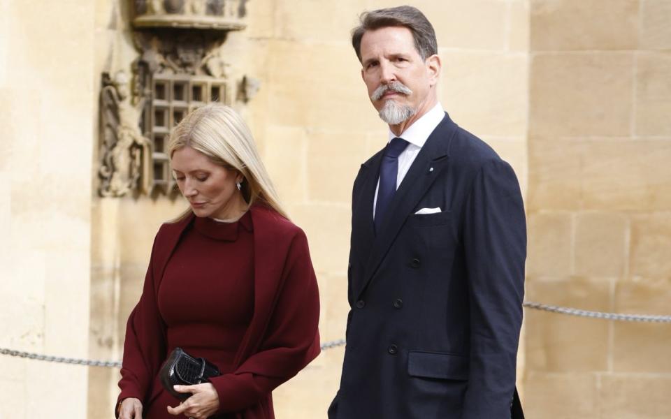 Crown Prince Pavlos of Greece arrives at St George's Chapel