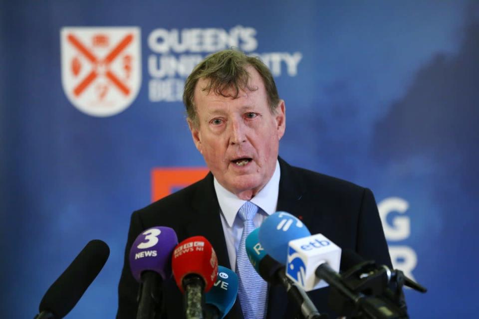 Lord Trimble said said the language of the Irish Government was having a ‘destabilising effect’ (Brian Lawless/PA) (PA Archive)