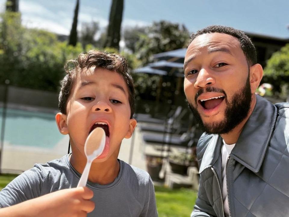 John Legend with his son Miles