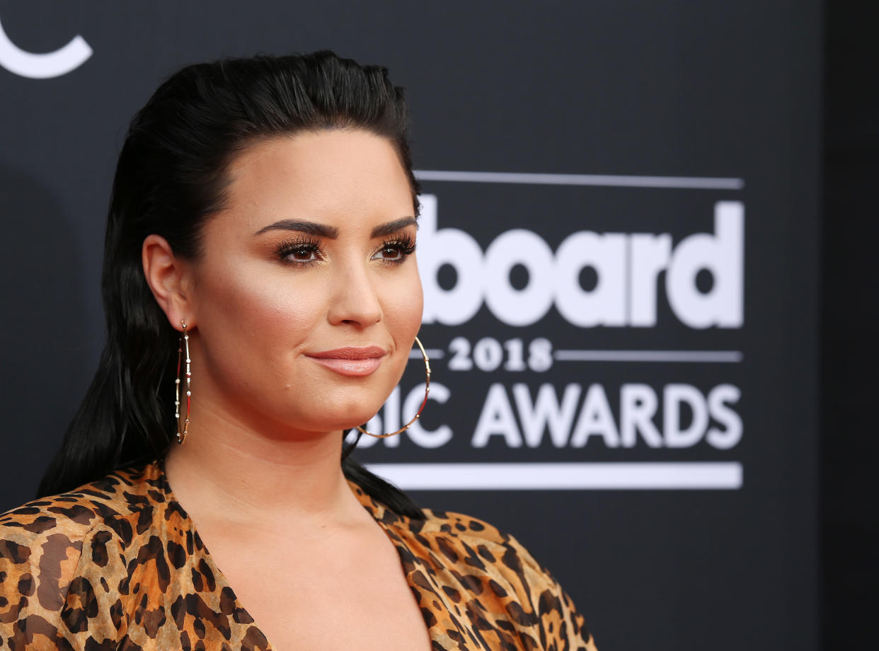 Demi Lovato arrives at the 2018 Billboard Music Awards.&nbsp; (Photo: Steve Marcus / Reuters)