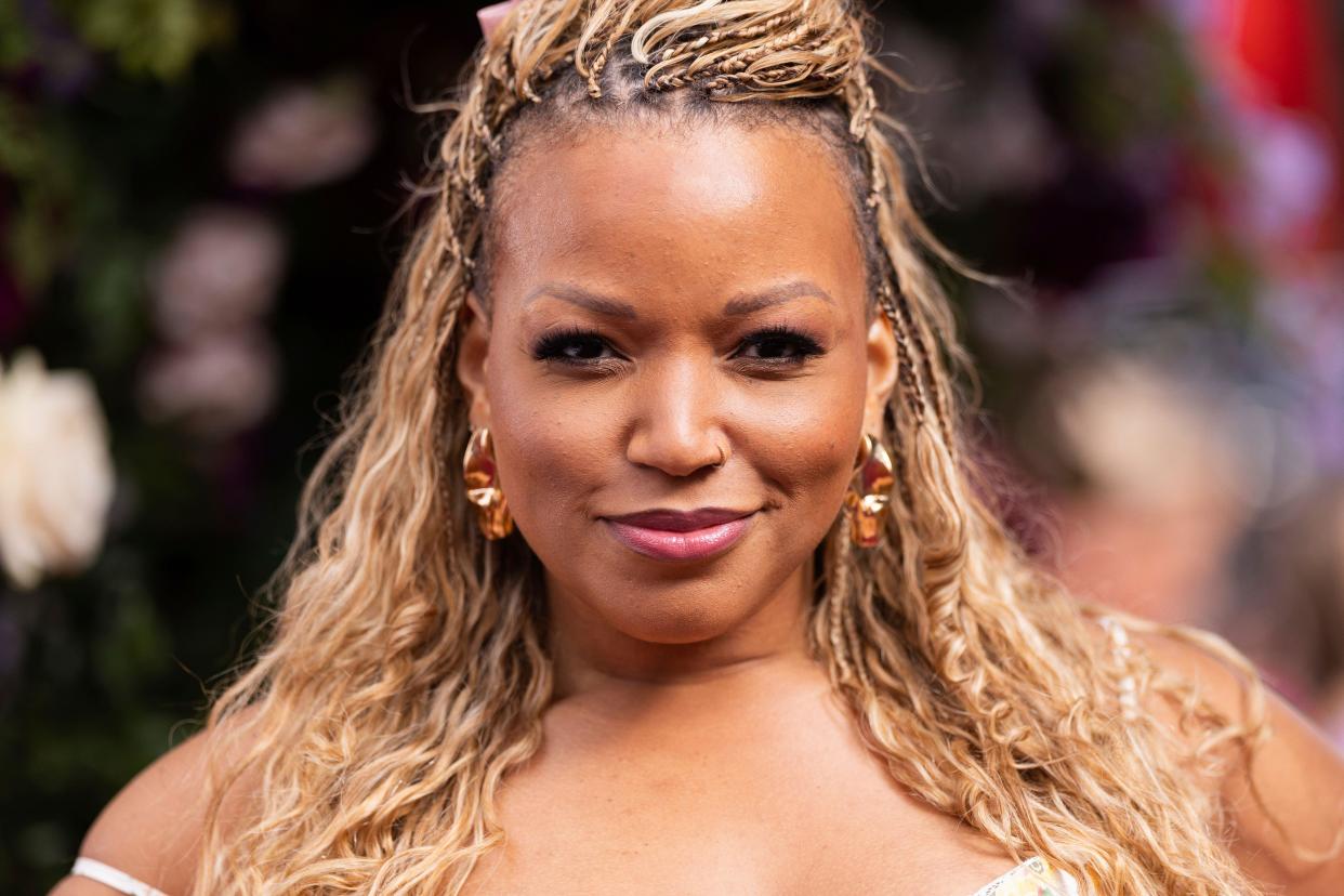 Marisha Wallace poses for photographers upon arrival at the season three part two screening of the television series 'Bridgerton', in London, Wednesday, June 12, 2024. (Photo by Vianney Le Caer/Invision/AP)