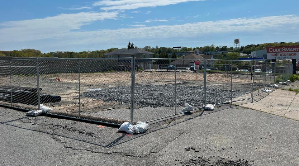 Beacon Compassion’s UpTop dispensary at 366 Hathaway Road is going to be housed in a new 4,300-square-foot building. The former Wicks & Licks building was taken down to make way for the new structure.