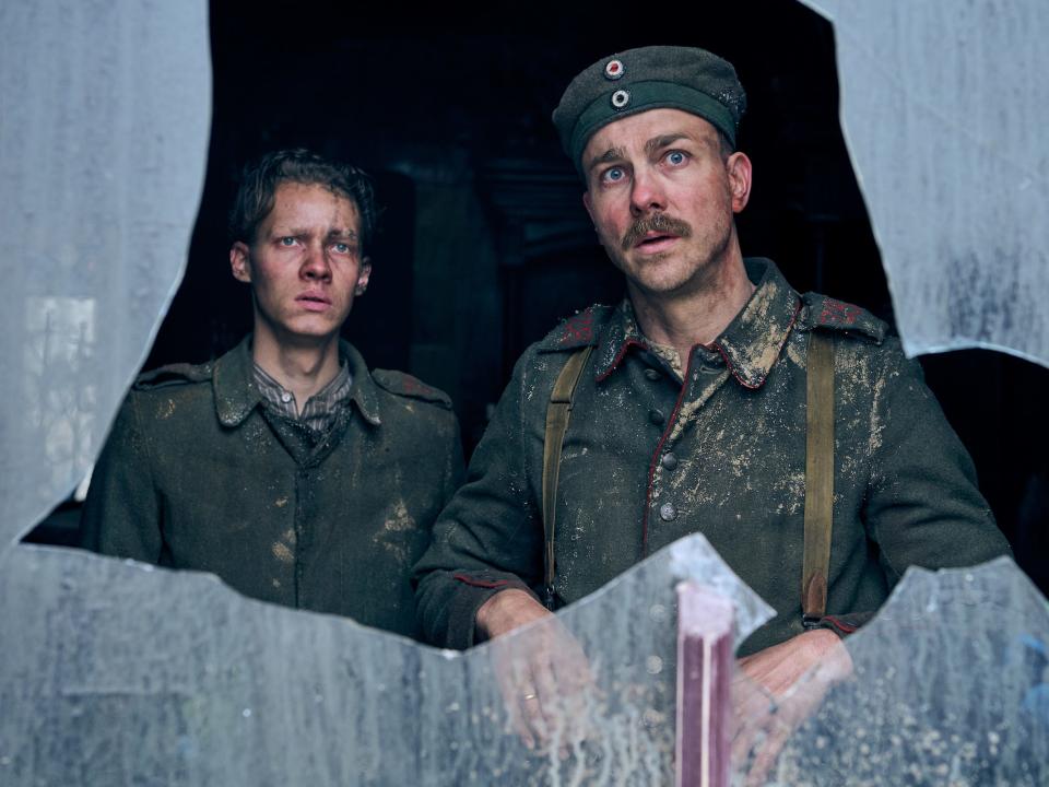 Felix Kammerer and Albrecht Schuch in "All Quiet on the Western Front."