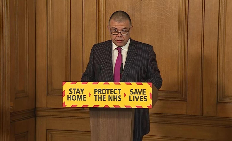 Screen grab of Deputy Chief Medical Officer Professor, Jonathan Van-Tam speaking during a media briefing in Downing Street, London, on coronavirus (COVID-19).