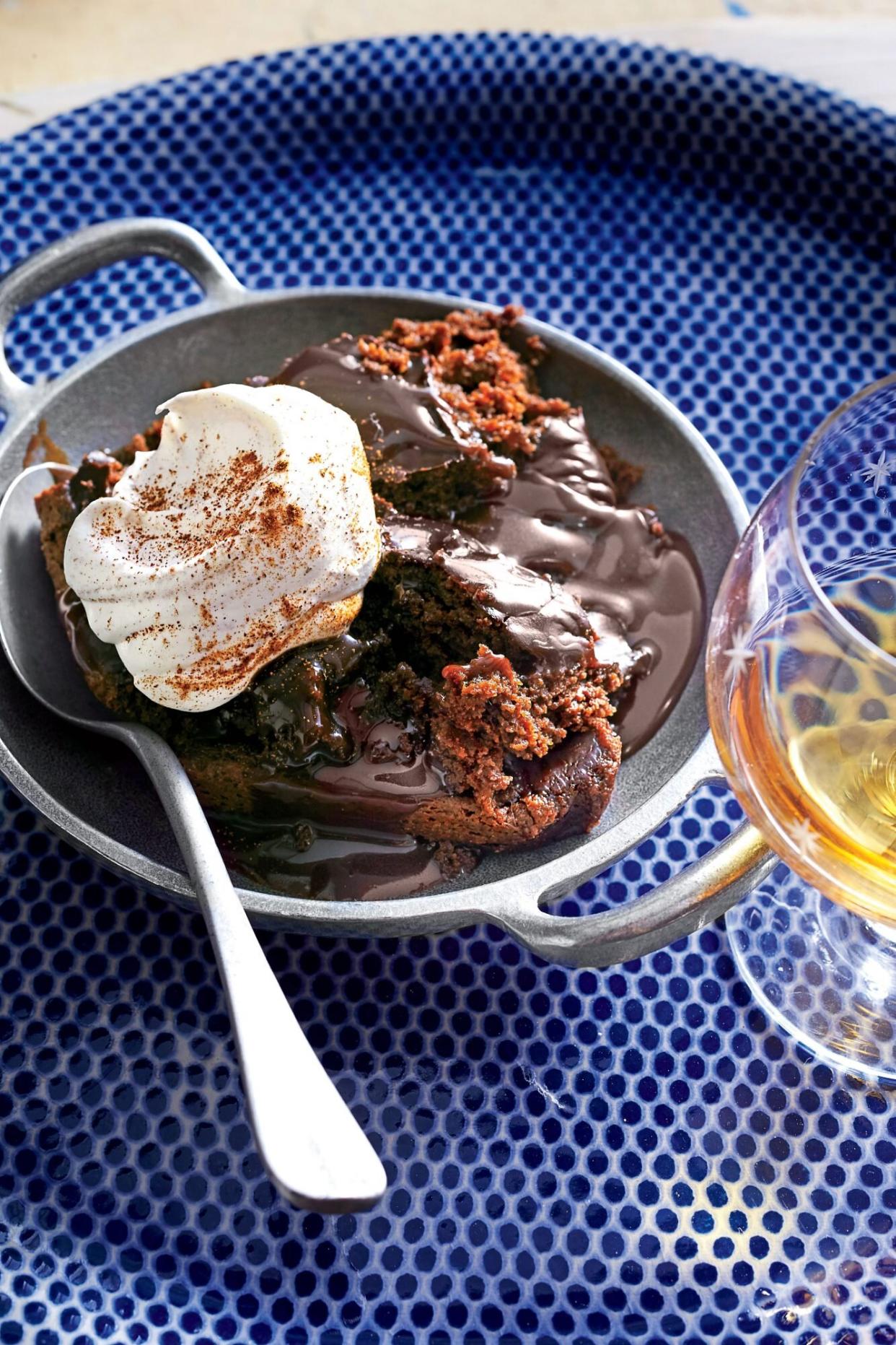 Chocolate Lava Cake with Cinnamon Whipped Cream