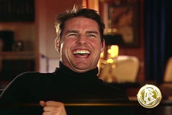 Tom Cruise in a video for the Church of Scientology that leaked in 2008