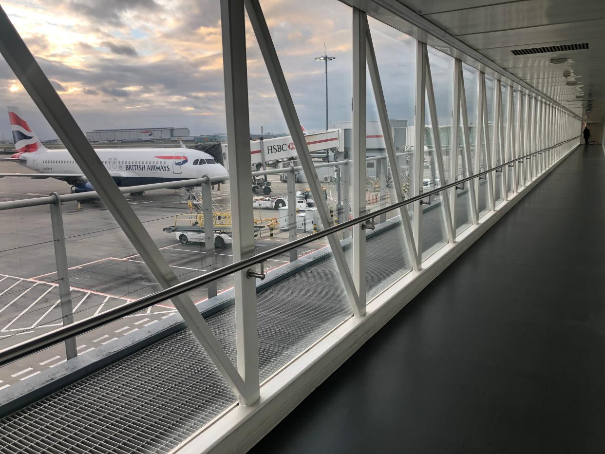 Empty quarter: Terminal 5 at Heathrow airport, the busiest in Britain (Simon Calder)