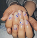 <p>These minimal blue dots will match any festive attire you'll be wearing on the big day. Plus, it's one of the easiest styles to pull off yourself. </p><p><a class="link " href="https://www.amazon.com/essie-polish-butler-please-bright/dp/B00GJ782FI/?tag=syn-yahoo-20&ascsubtag=%5Bartid%7C10072.g.27727694%5Bsrc%7Cyahoo-us" rel="nofollow noopener" target="_blank" data-ylk="slk:SHOP POLISH;elm:context_link;itc:0;sec:content-canvas">SHOP POLISH</a> </p>