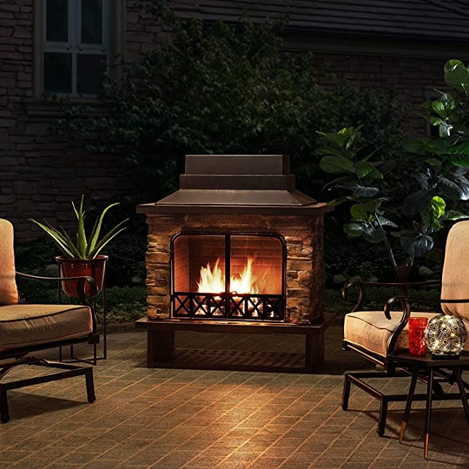 2. Choose a traditional outdoor fireplace shape