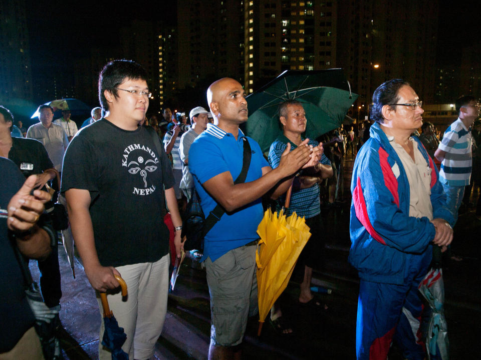 Human rights lawyer M Ravi was spotted at the rally. (Yahoo! photo/Alvin Ho)