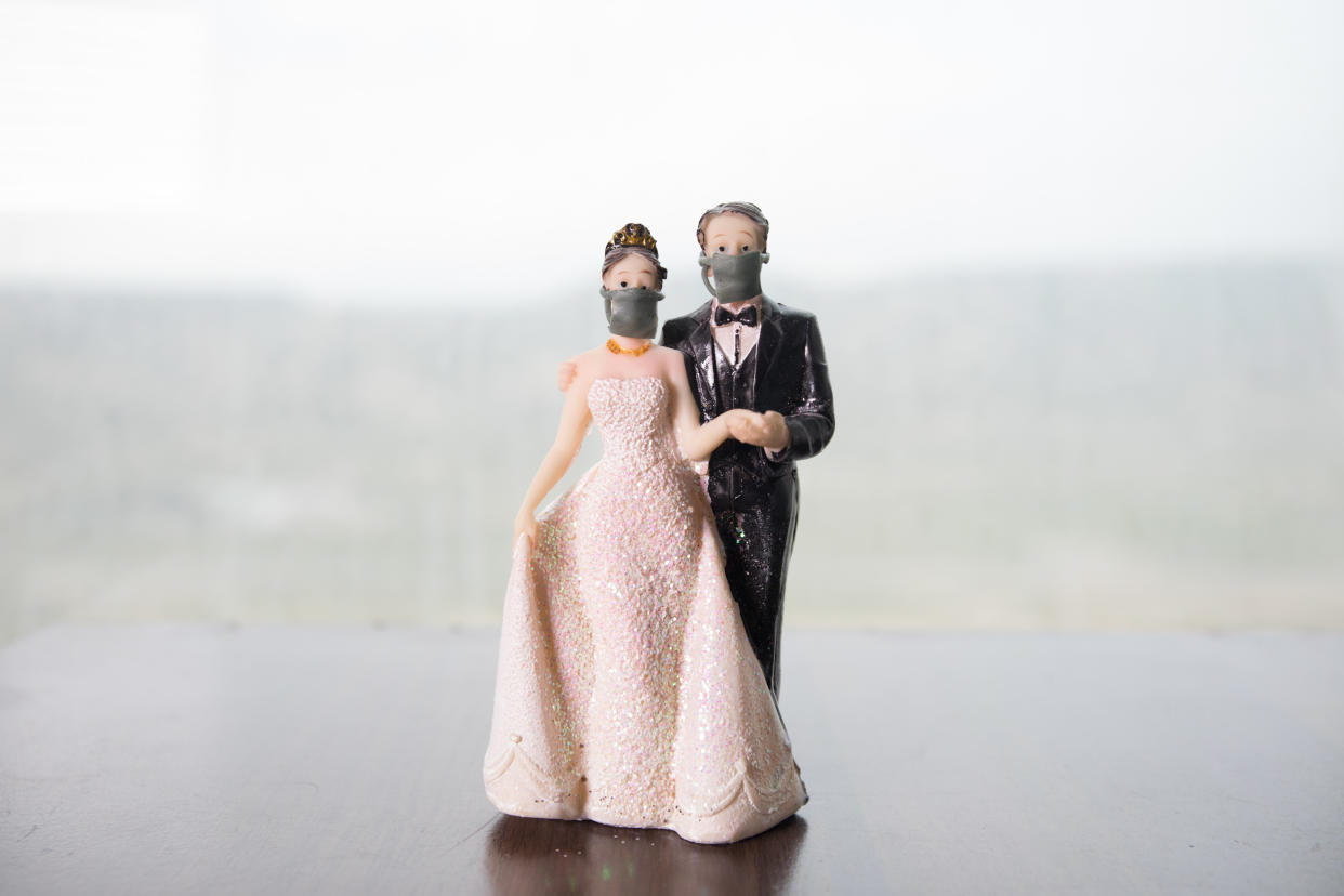 Planning a wedding amid the coronavirus pandemic comes with many challenges. (Photo: Getty Creative/Selective focus)