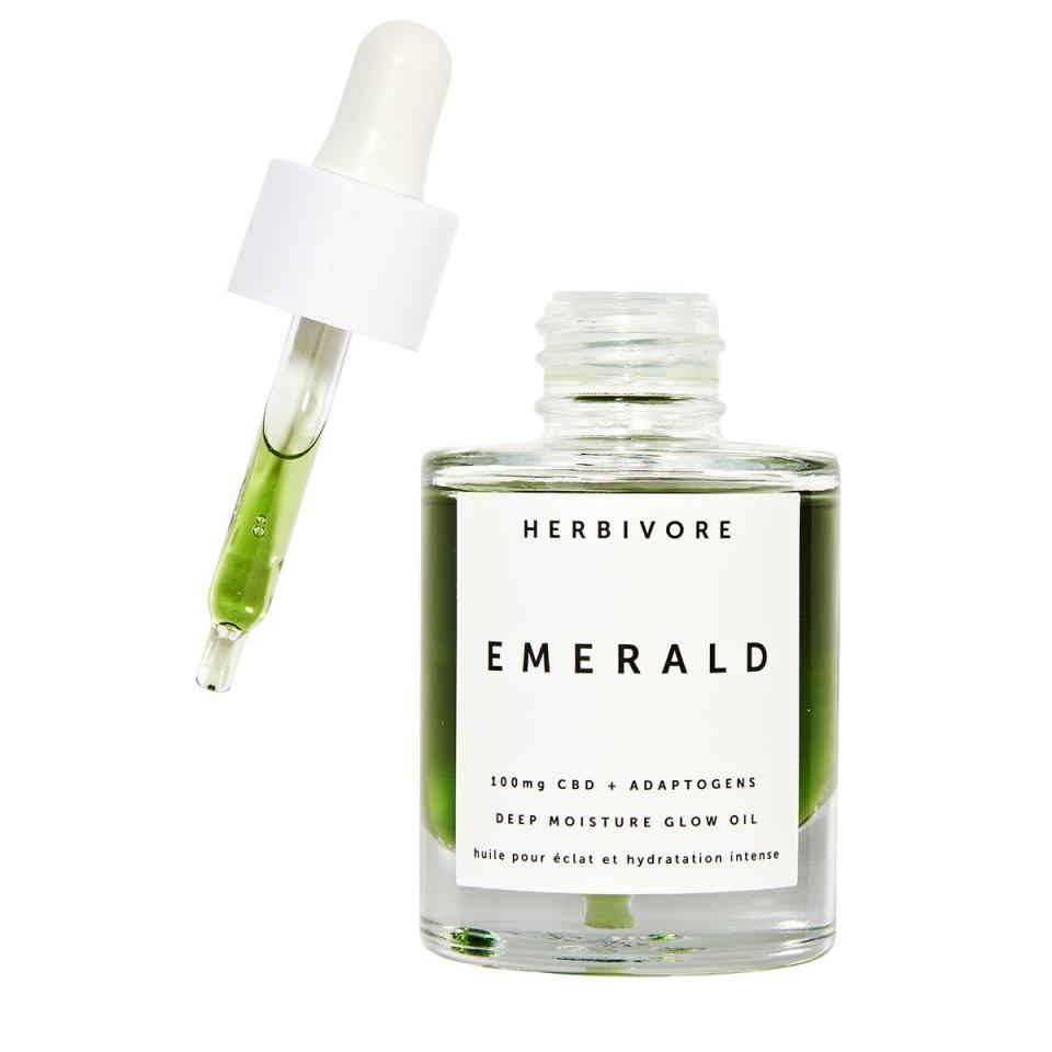 NATURAL BEAUTY MVP: Herbivore Botanicals Emerald CBD + Adaptogens Deep Moisture Glow Oil