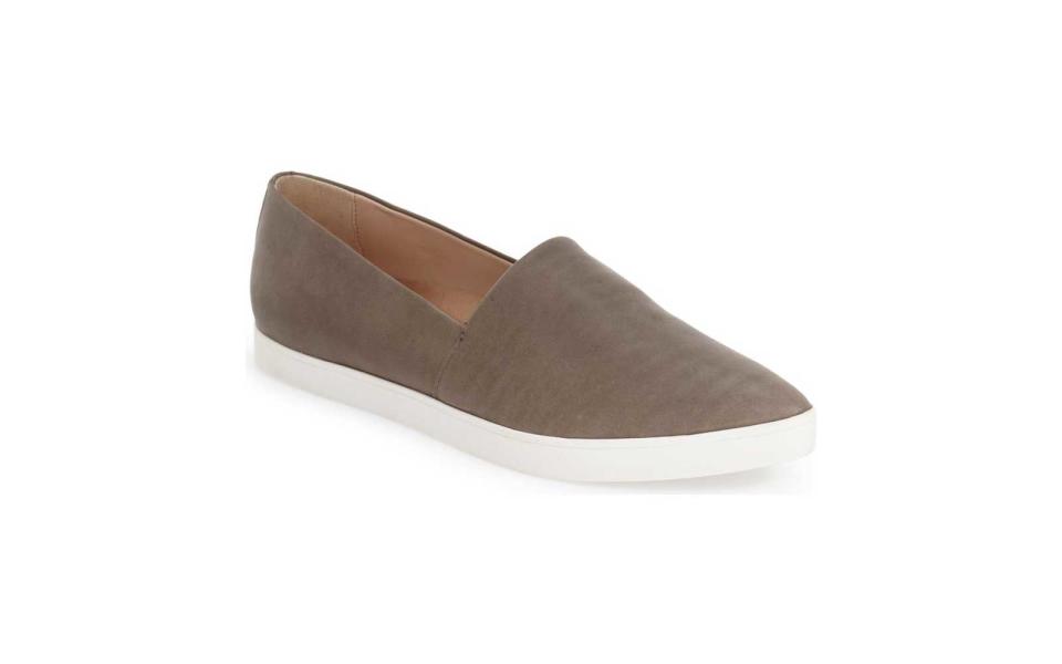 <p>These pointed-toe <a rel="nofollow noopener" href="http://click.linksynergy.com/fs-bin/click?id=93xLBvPhAeE&subid=0&offerid=390098.1&type=10&tmpid=8158&RD_PARM1=http%253A%252F%252Fshop.nordstrom.com%252Fs%252Fdr-scholls-vienna-slip-on-sneaker-women%252F4280708&u1=TL_WalkingShoes" target="_blank" data-ylk="slk:leather sneakers by Dr. Scholl’s;elm:context_link;itc:0;sec:content-canvas" class="link ">leather sneakers by Dr. Scholl’s</a> ($88) are the perfect casual pair to step into for a day of wandering. Cushioned memory foam insoles are designed to be comfortable for hours on your feet.</p>